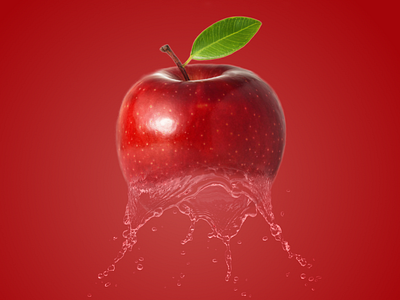 RED APPLE PHOTO MANIPULATION apple design graphic design manipulation photo water splash