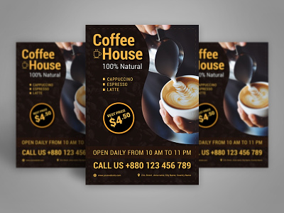 Coffee Flyer Template cafe cappuccino coffee coffee flyer coffee house coffee poster coffee shop croissant deluxe dessert drink drinks menu expresso food food menu fresh hotel latte lounge small business