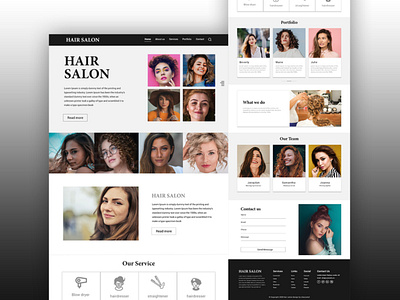 Hair Salon Landing Page beauty salon beauty salon website business business website corporate design hair salon hair salon landing hair salon landing page landing landing page landing page design layout ui ux website website design website template