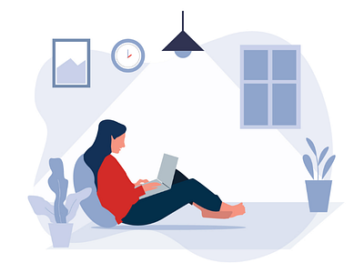 Work from home illustration