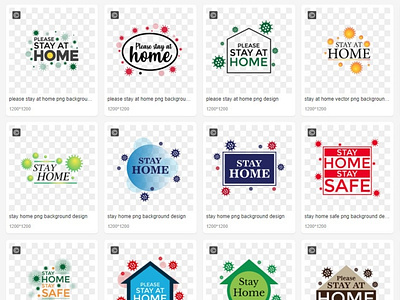 Stay Home PNG Background Design
