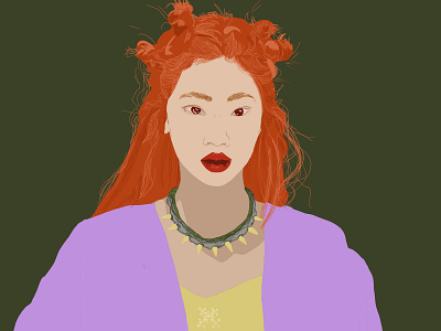Orange Hair :) illustration illustration design illustration digital women