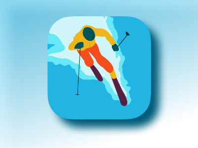 Daily UI 005 005 app daily dailyui icon ios skier skiing ui