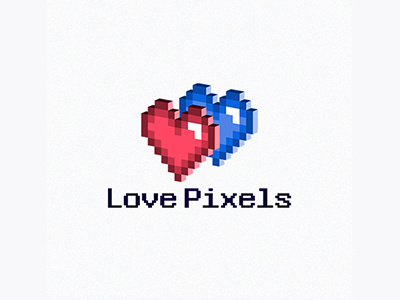 Love Pixels logo andriod app brand developer heart hearts ios logo love mobile pixel art pixels