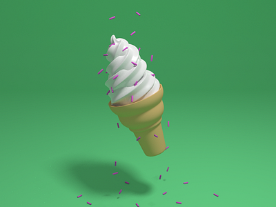 Almost photorealistic ice cream