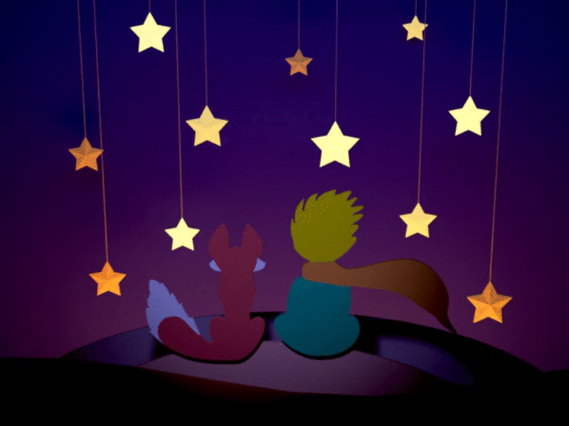 Little Prince 2d 3d flat illustration little prince planet prince sky stars