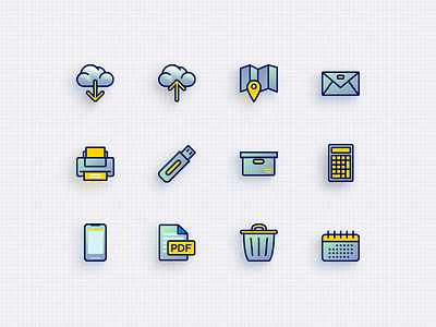 Few office icons