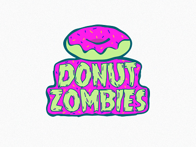 Donut Zombies brand branding candy design donut donuts illustration logo logo design logotype purple typography