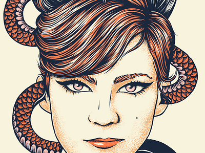 Snake Woman art design editorial illustration illustration illustrator portrait portrait illustration