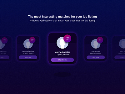 Job Seeking Match Concept - Select Profile