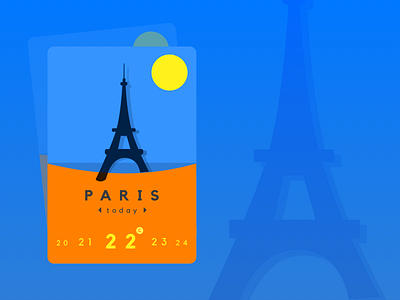 Weather | Daily UI #037 daily ui daily ui 37 dailyui dailyui 037 france paris sunny ui weather