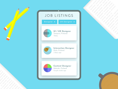 Job Listing | Daily UI #050 daily ui daily ui 050 dailyui dailyui 40 job listing job listings jobs list listing ui ux