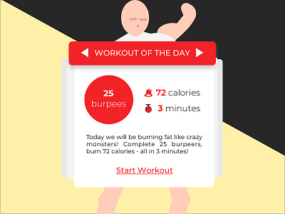 Daily Workout | Daily UI #062 daily ui 62 daily workout dailyui 62 tracker wod workout workout app workout of the day workout tracker