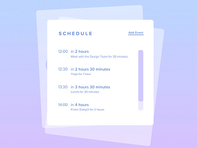 Schedule | Daily UI #071 calendar daily ui 071 dailyui 71 schedule scheduler scheduling