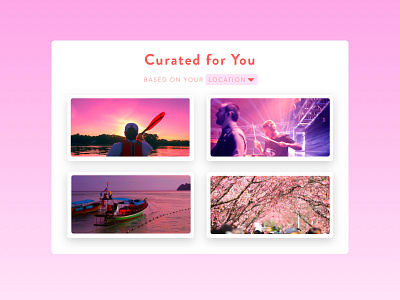 Curated for You | Daily UI #091 curated curated for you daily ui daily ui 091 dailyui 91 ui