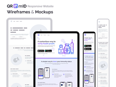 QR-mID Wireframes & Mockups