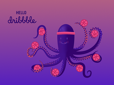Hello Dribbble debut design first shot graphic illustration vector