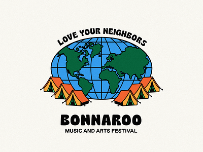 Bonnaroo Love Tee bonnaroo camp camping community festival love love your neighbors merch merchandise music festival