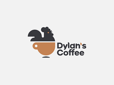 Coffee cup + Rooster | Logo by Strica on Dribbble