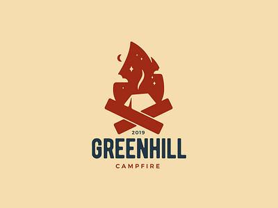 Greenhill Campfire | Fire + Camping Logo
