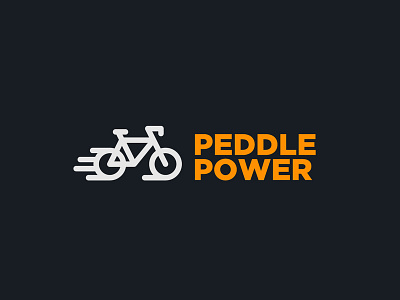 Peddle Power | Bicycle shop bicycle bicycle shop bicycling bike bike icon bikers bikes branding dynamic icon illustration logo logo design logotype negative space orange peddle peddling power speed