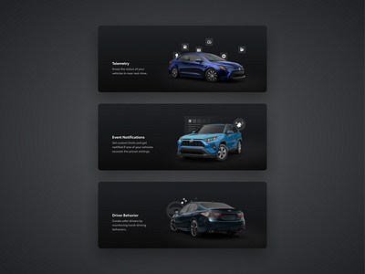 Toyota Data Solutions // Product Cards auto automobile automotive camry card corolla graphic illustration product card rav4 toyota ui ux vehicle web webdesign