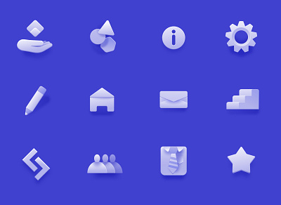 Icons for tech startup blue icon icon design iconography