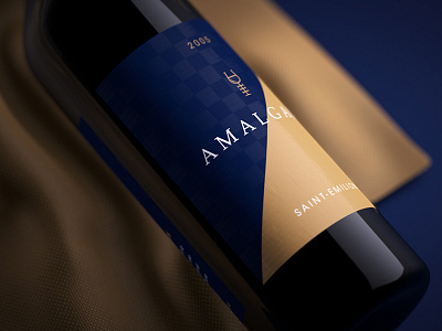 Amalgame Identity | Focus 3d bottle c4d cgi cinema4d design identity mockup packaging render wine