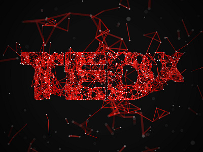 TEDx Web 3d black cinema 4d conference connected points red render ted tedx web