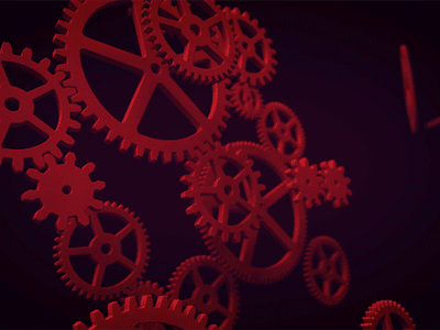 Gears Animation 3d cinema 4d conference engrenage gears red render rouage ted tedx white
