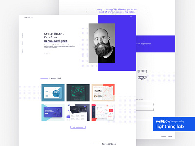 Craig - Freelance designer Webflow template