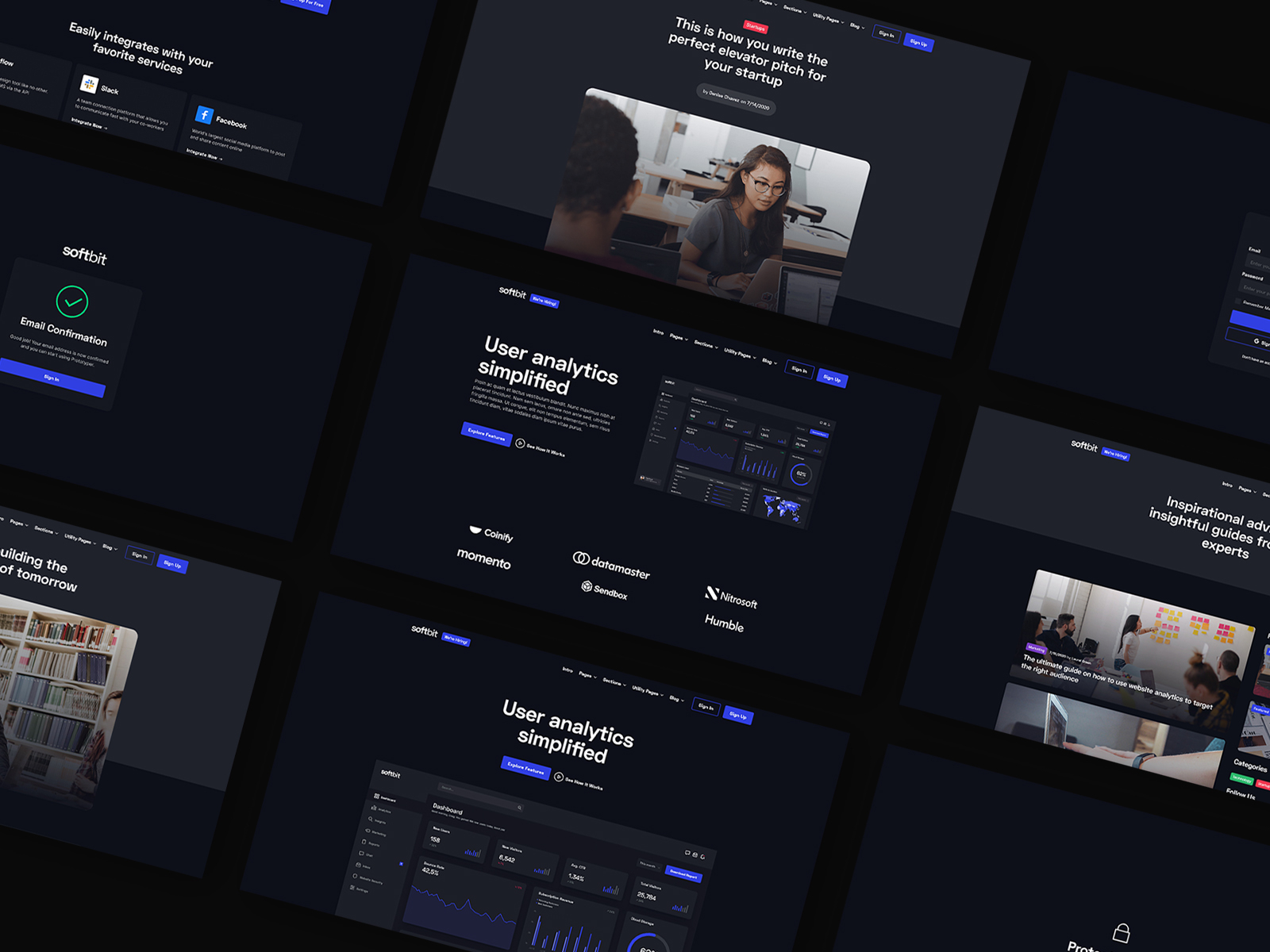 SoftBit - SaaS Webflow UI kit by Lightning Lab on Dribbble