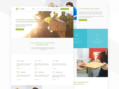 Alpha Mail Website Design Concept Version 2 clean corporate homepage landing page mail modern simple ui web design