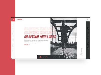 Fitness First Web Design Concept blogger clean design fitness gym homepage landing page minimal modern red simple ui ux web web design workout
