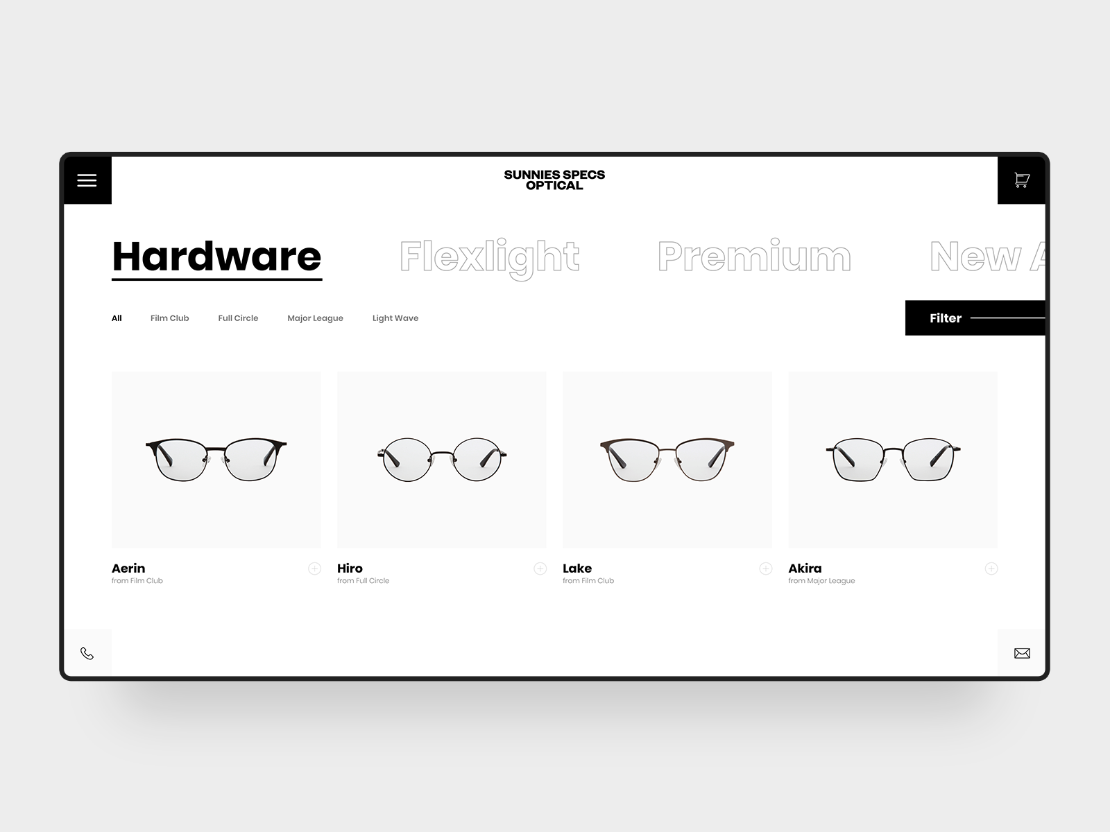 Sunnies Specs Web Design Concept by Edward Alonzo on Dribbble