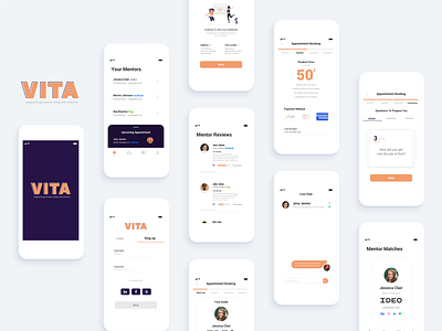 Vita Start-Up Concept app brand branding clean design flat graphic design icon identity illustration ios logo minimal mobile sketch type typography ui ux vector