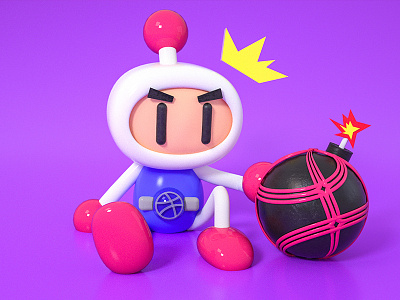 Dribbble Bomberman c4d