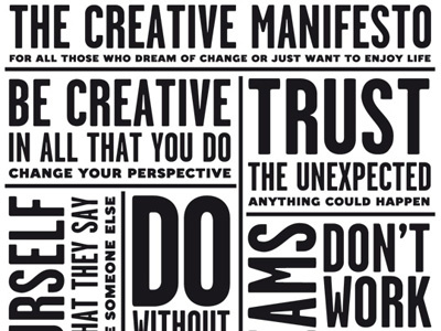 The Creative Manifesto by Mr Cup on Dribbble