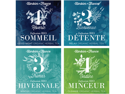 L'Herbier De France . packaging organic packaging watercolor