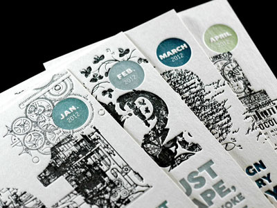 Letterpress Calendar almsot ended... barral calendar fabien letterpress print