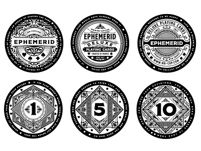 Ephemerid Coins badge coins logo playing card
