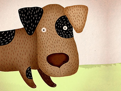 illustration for book for Children "Can I Have A Dog, Please!" children book cover design graphic design illustration