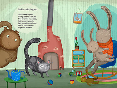 Illustration for lullaby book for children children book graphic design illustration lullaby