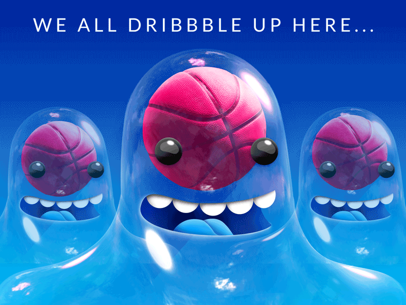Hoooray! basketball bubble dribbble dribbbler float hooray