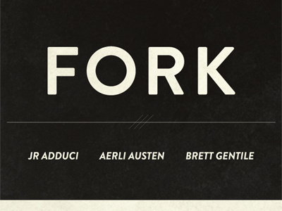 Fork Poster brandon grotesque film poster