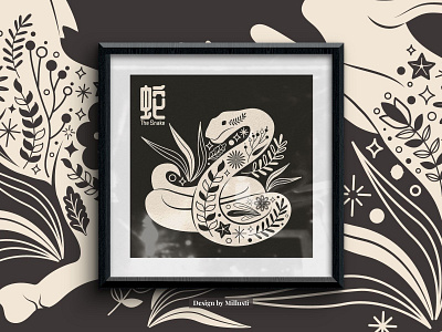 The Snake - Chinese Astrology Zodiac Sign Serpent Shio astrology chinese new year chinese zodiac sign constellation graphic design horoscope icon design illustration indonesian designer serpent slytherin snake stars vector design zodiac sign