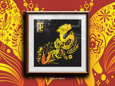 The Dragon - Chinese Astrology Zodiac Sign Draco Shio animal astrological astrology botany and bone chinese new year constellation draco dragon floral and animal graphic design icon design illustration naga star zodiac sign