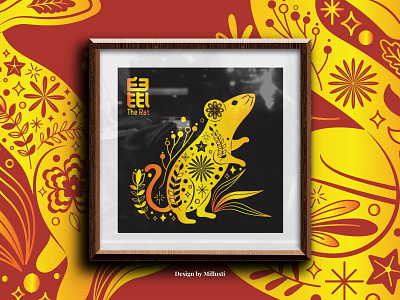 The Rat - Chinese Astrology Zodiac Sign Mouse Shio asian chinese astrology chinese culture floral flower and animal graphic design home decor illustration mice mouse nursery rat shio tribal tattoo typography zodiac sign