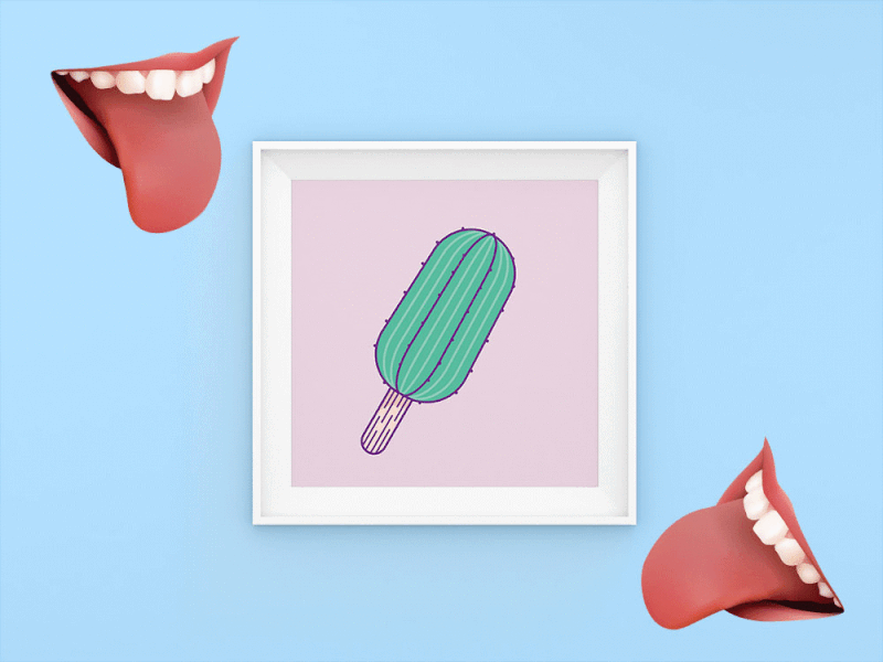Pop Succulent debut debuts gif gifs icon lips pop sicle succulent summer summertime vector
