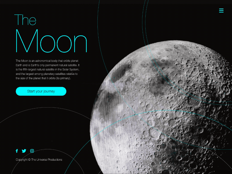 The Moon adobe xd animation design